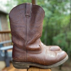 Durango Men's Farm N Ranch FR104 Brown Leather Western Cowboy Boots Size 13EE